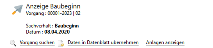 Beispiel für Datenübernahme aus XBau-Nachrichten bei älterer XBau-Version 